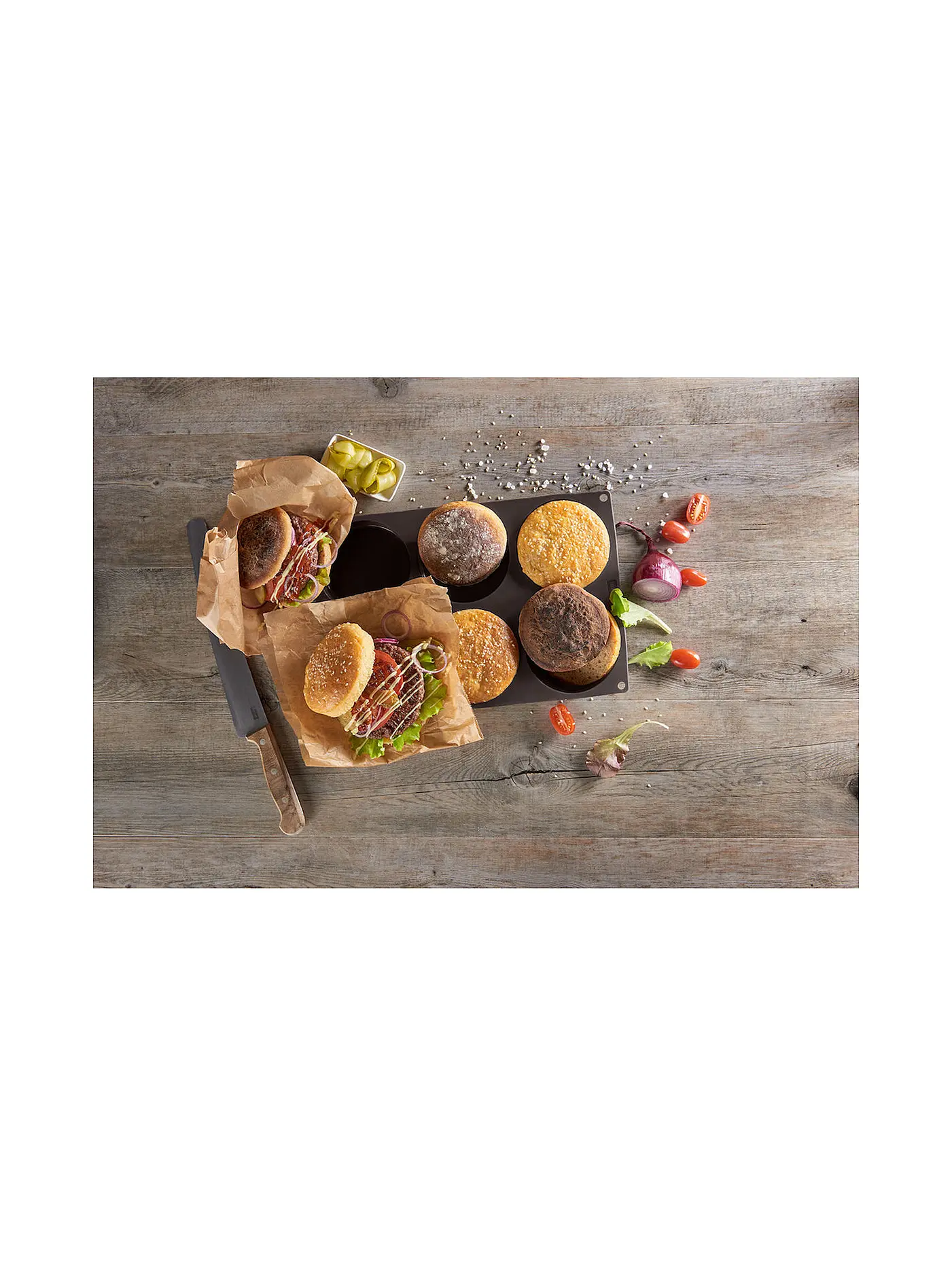 LURCH | Flexiform BurgerBun Size L Ø10cm 6fach braun | 